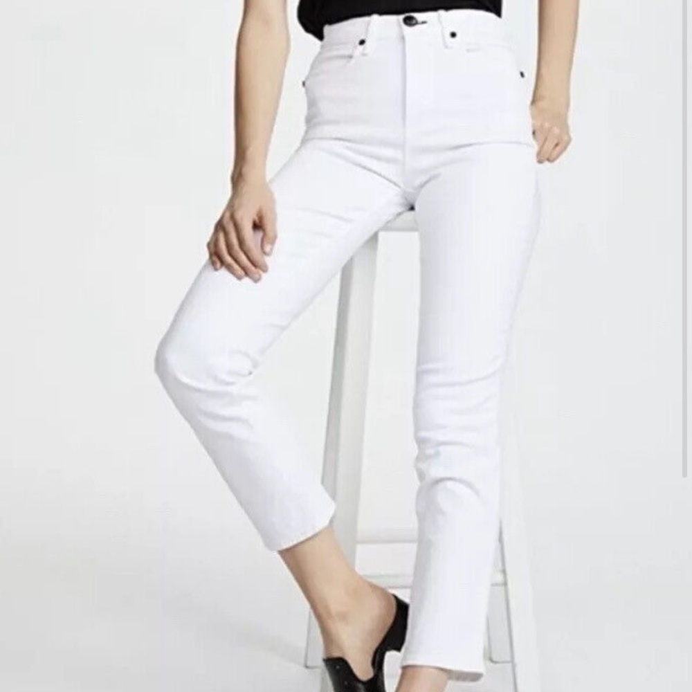 24 NWT Rag & Bone White High Rise Slim Fit Cigarette Jeans